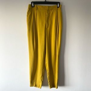 Zara high rise mustard trousers